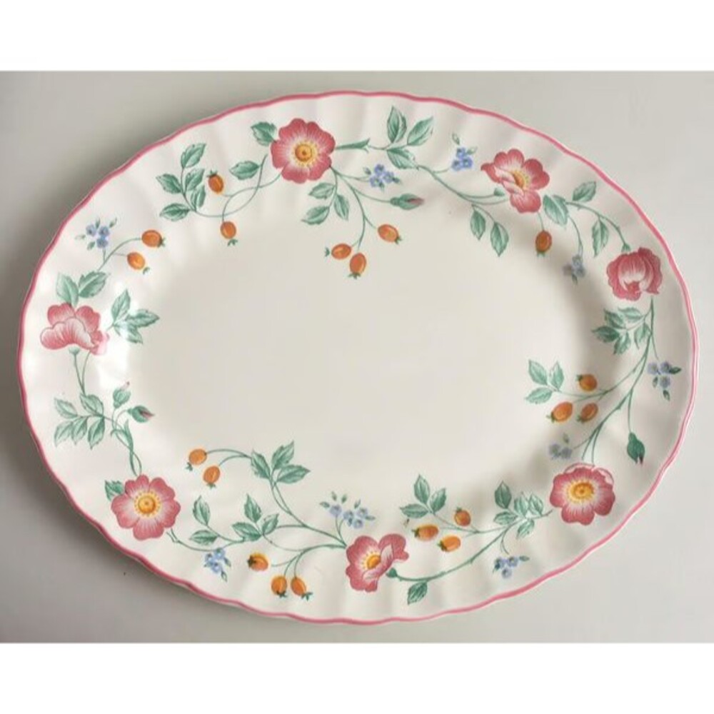 Churchill Briar Rose English Porcelain Vintage 12'' Oval Serving Platter